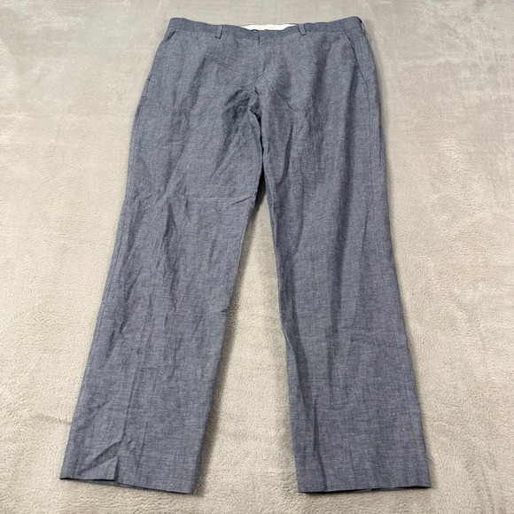 J.CREW Other - J. Crew Mens 34x30 Ludlow Somelos Cotton Linen Slim Fit Pants Blue Lightweight